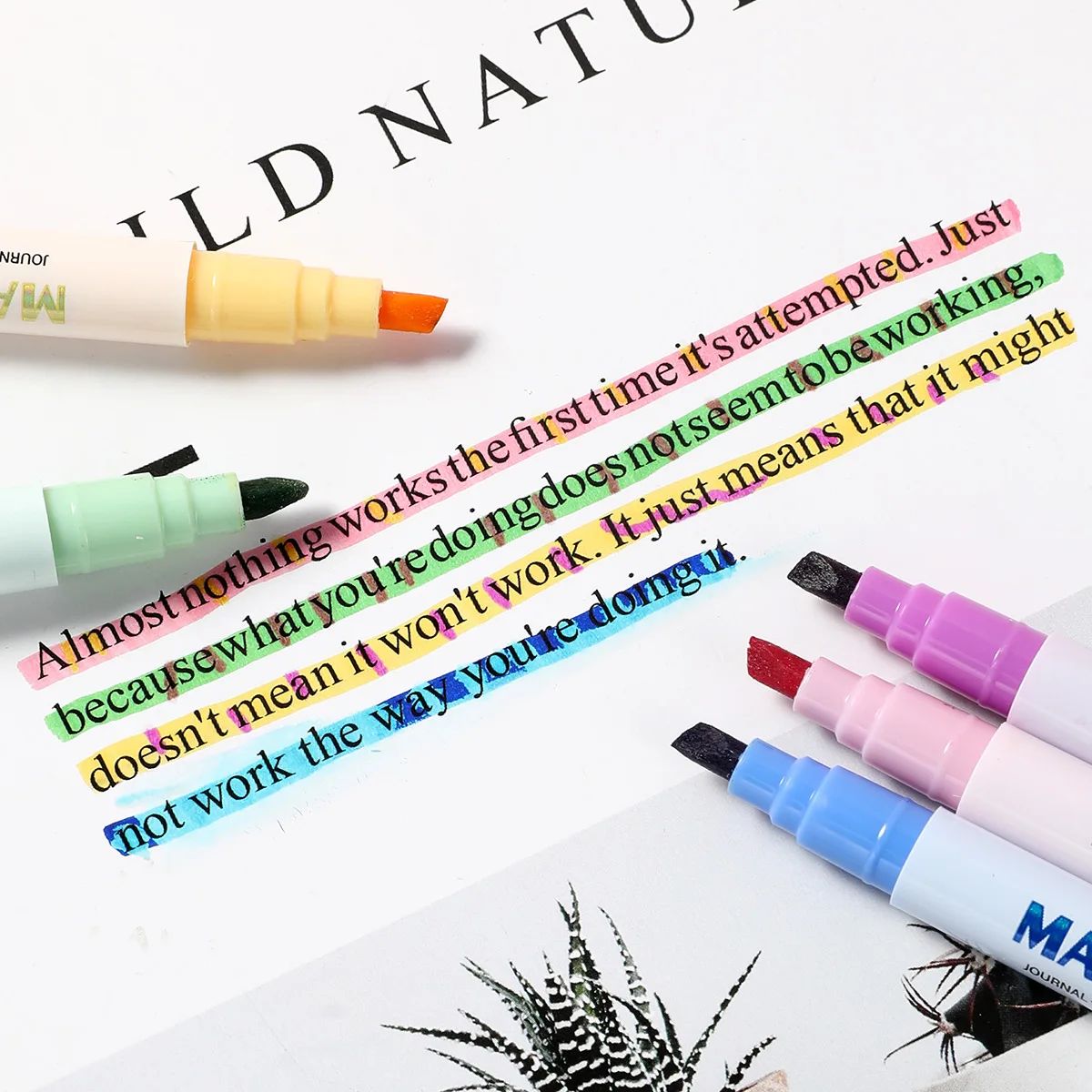 Double-ended Magic Color Chang - đánh giá và giá Pastel Highlighter Set Double Ended