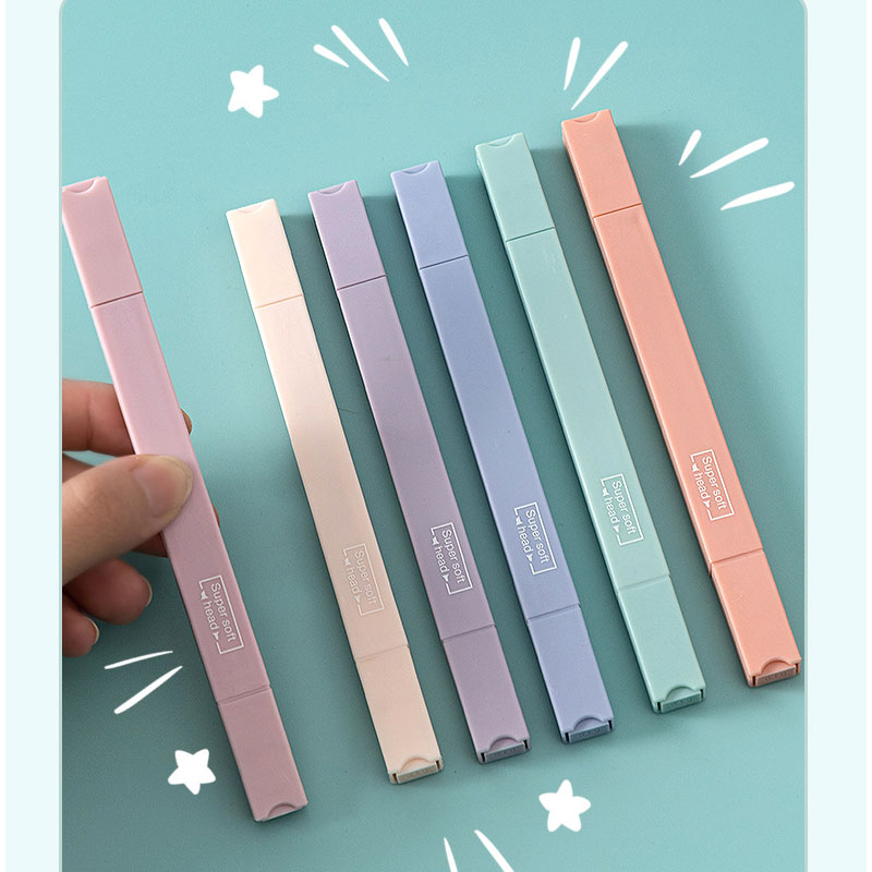6 PCS Double Side Highlighter  - đánh giá và giá Pastel Highlighter Set Double Ended